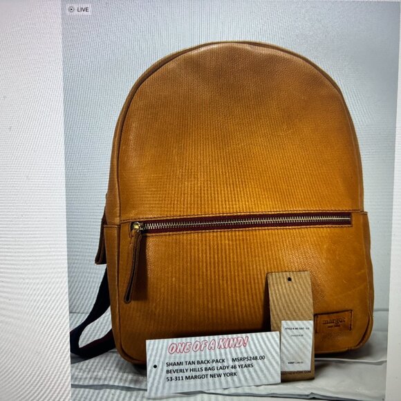 MARGOT NEW YORK -NWT $248.00- SOFT SHAMI TAN LEATHER
